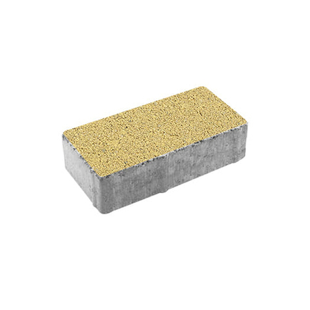 Тротуарная плитка ПРЯМОУГОЛЬНИК Б.2.П.6 200x100 мм Гранит Желтый