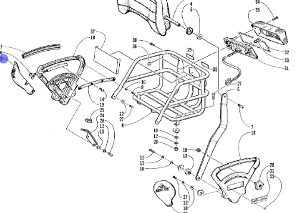 Защита рук правая Arctic Cat 1606-238