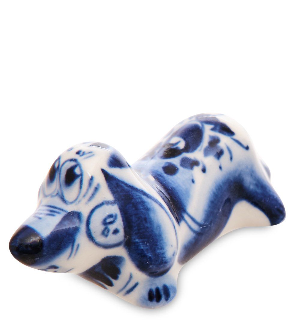 ГЛ- 721 Фигурка «Такса» (Гжельский фарфор)