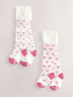 Колготки для малышей Next E48-347, 3 шт., Белый, Розовый