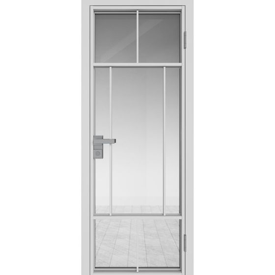 Алюминиевая дверь 10AG вайт остеклённая