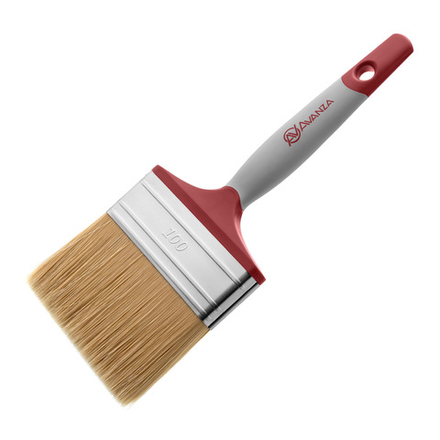 Кисть малярная Avanza, для красок и лаков на водной основе, 100х15 мм