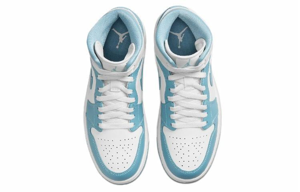 Кроссовки Air Jordan 1 Mid "University Blue" (Женская размерная сетка)