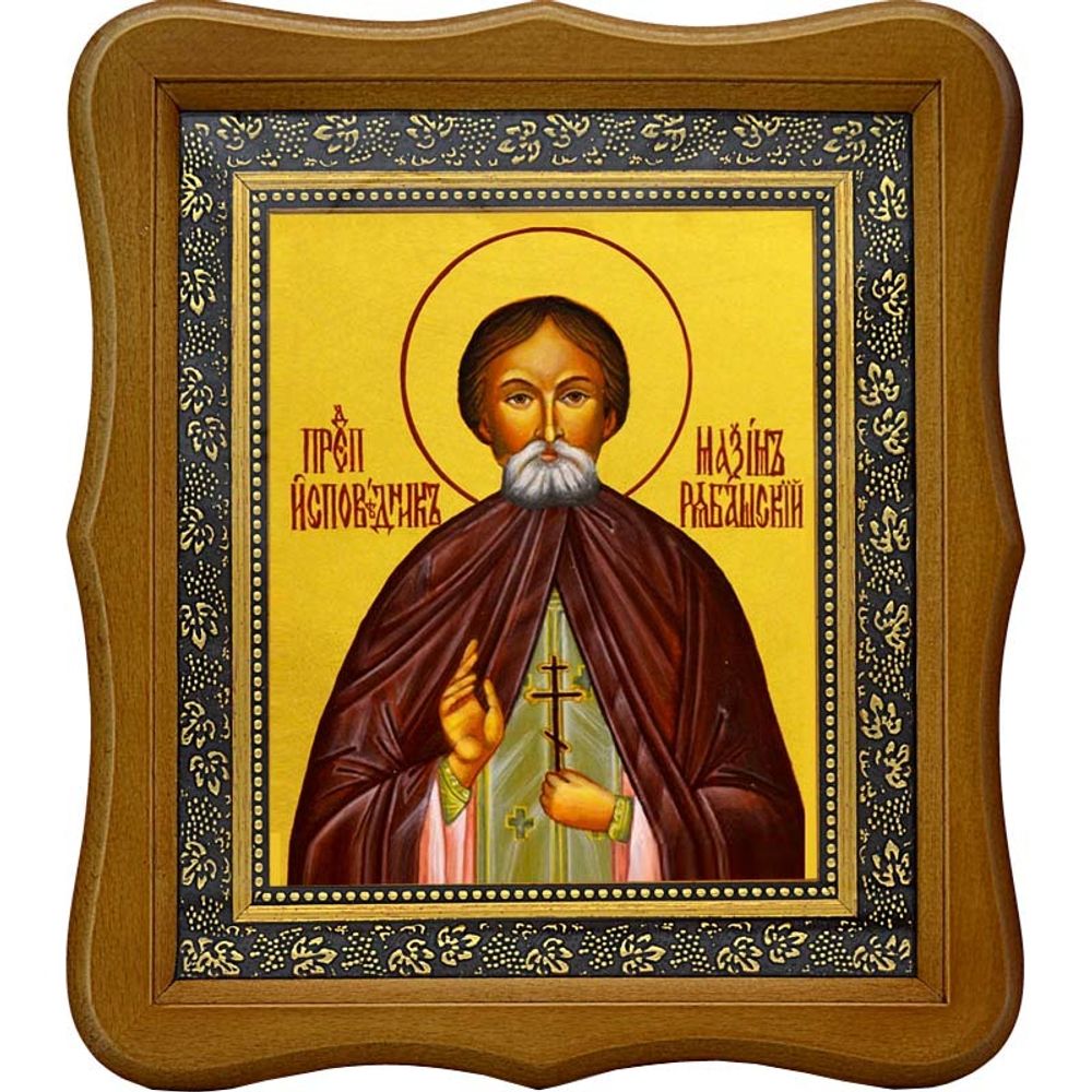 Максим Попов, исповедник Рябашский, иеромонах. Икона на холсте.
