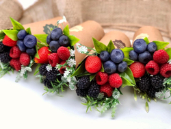 Смузи из ягод» мини-букет в крафт стаканчике подарок