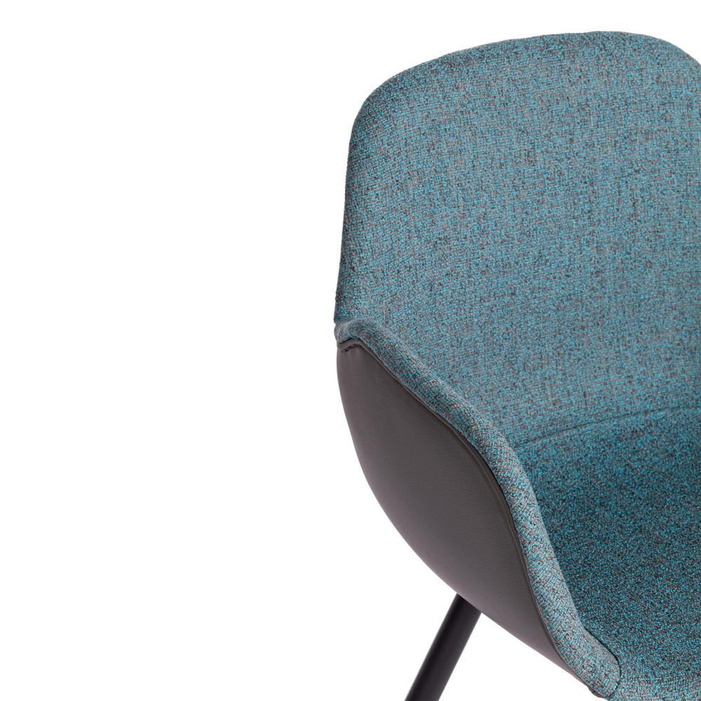 Кресло VALENTINO (mod. PC45-2) металл/экокожа/ткань, 55 х 58 х 81 см, Turquoise (бирюзовый)/Grey (серый)/чёрный