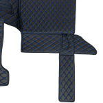 Ковры 3D SHACMAN X3000 (экокожа, черный, синяя строчка)
