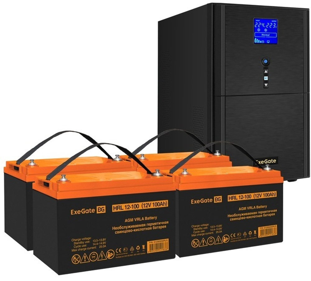 Комплект  Exegate SineTower SZ-5000.LCD.AVR.2SH.1C13.T.RJ.USB