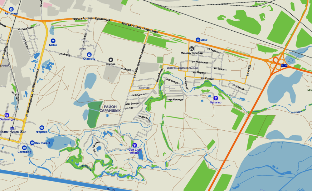 План-схема г. Астана 150 х 170 см подготовлена 20.02.2026 год