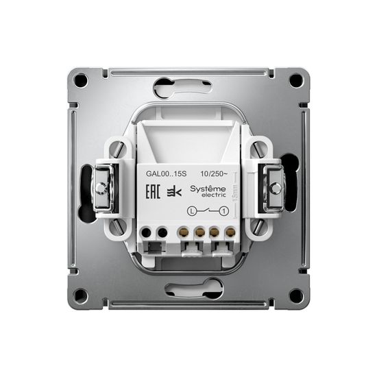 Выключатель кнопочный 1-кл. ArtGallery быстрозажим. клем. механизм карбон SE GAL001015S