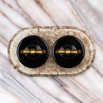 Выключатель 1кл. проходной, керамика, цвет коричневый B1-201-02