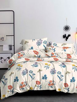 Постельное белье полисатин Simple House "Anson" 2-спальное Наволочка 50х70 см 2 шт Простынь на резинке 160x200 см Пододеяльник 175x215 см