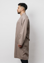 Шапан льняной длинный OYU TOLQYN BEIGE