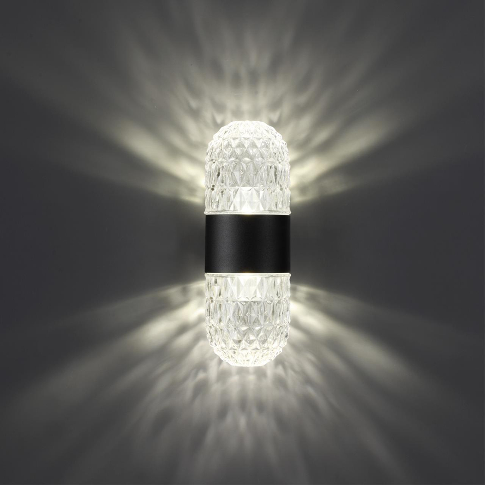 359296 STREET NT24 724 черный Светильник ландшафтный настенный IP65 LED 14W 4000K 175-265V ESTIMA
