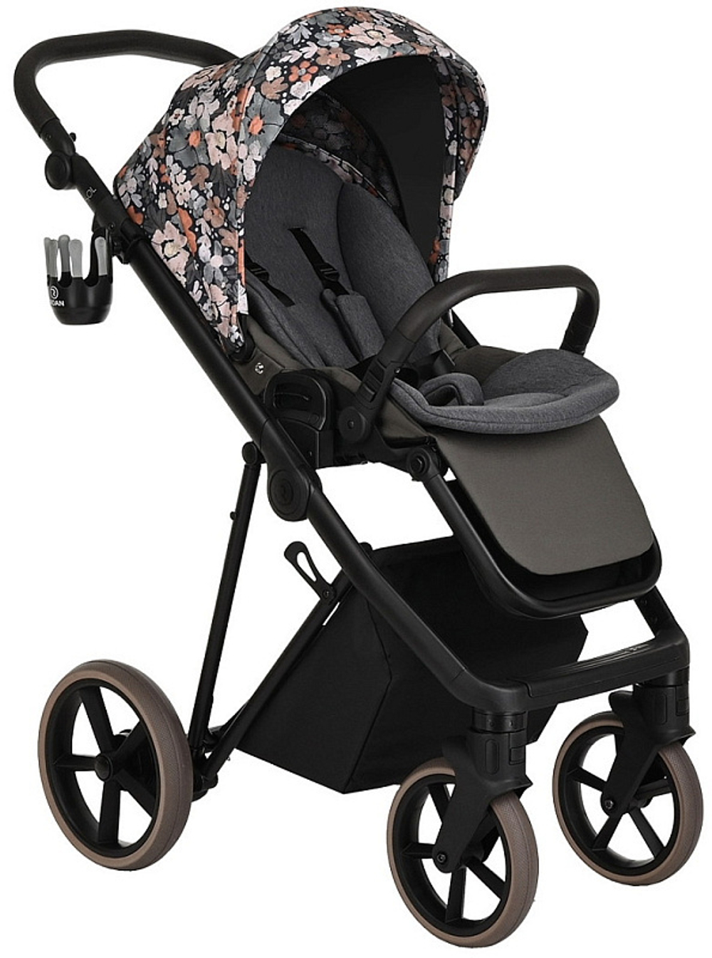 Детская коляска Roan Sol Flowers 3 в 1 с автокреслом Tutis Elo Lux Black RSF/5003 Forest Clearing/Black