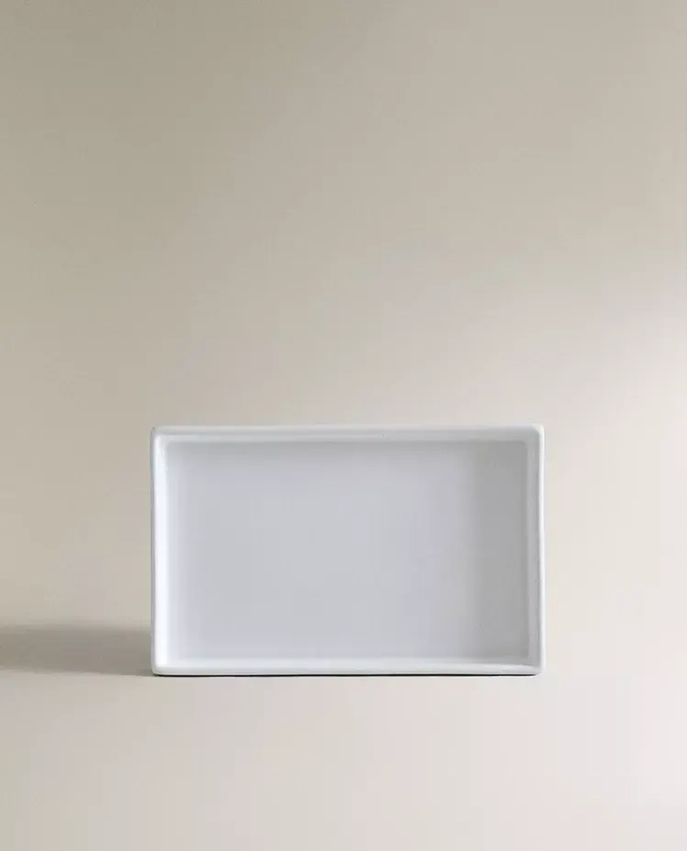 ZARA HOME ПОДНОС ИЗ БЕЛОГО ФАЯНСА ДЛЯ ВАННОЙ, БЕЛЫЙ