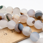 Халцедон матовый бусины, размер около 10,2-10,5 мм, цена за 18-19 шт (1/2 нити)