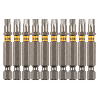 Бита TX 30х50, сталь S2, шестигранный профиль, 10 шт. Е 6,3 Denzel