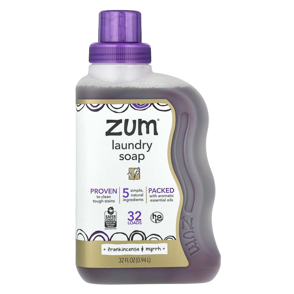 ZUM, Zum Clean, жидкое мыло для стирки с ароматерапевтическим эффектом, ладан и мирра, 940 мл (32 жидк. унции)