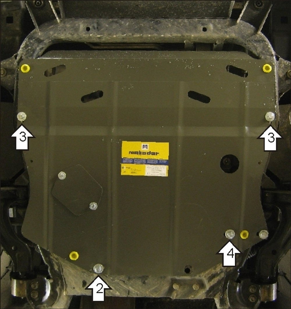 Защита картера Двигателя, КПП. 2 мм, Сталь. для Saturn VUE 2001-2006 MOTODOR.04401