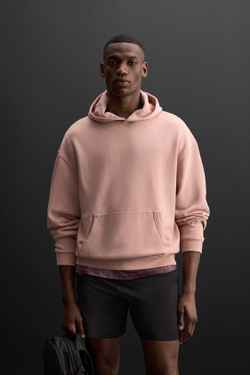 ZARA ХУДИ С КАПЮШОНОМ И ВЫШИВКОЙ, РОЗОВЫЙ