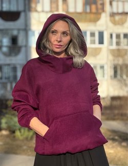 Худи -пальто /фиалка