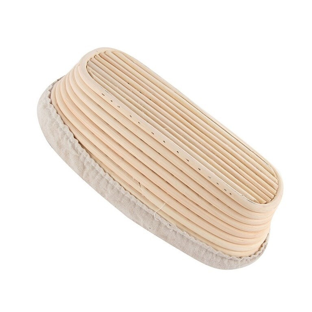 Корзинка для расстойки теста из лозы ротанга овальная 28х14х8 см