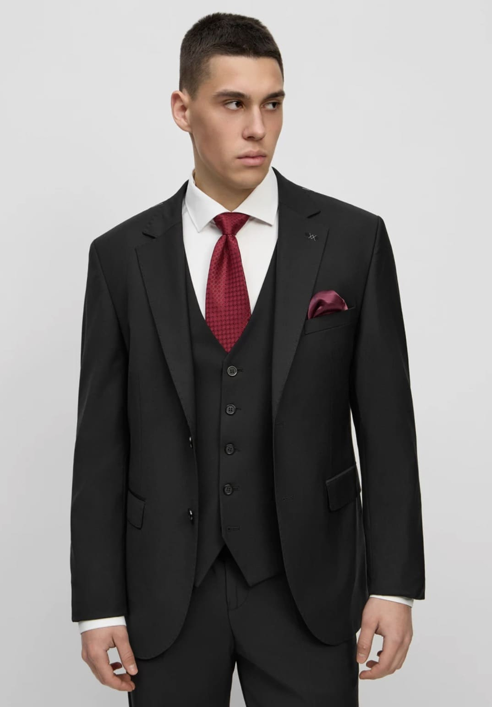 Мужской классический костюм (черный) А51
