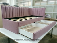 Кровать Викки (Г-образная) с окантовкой ДВП