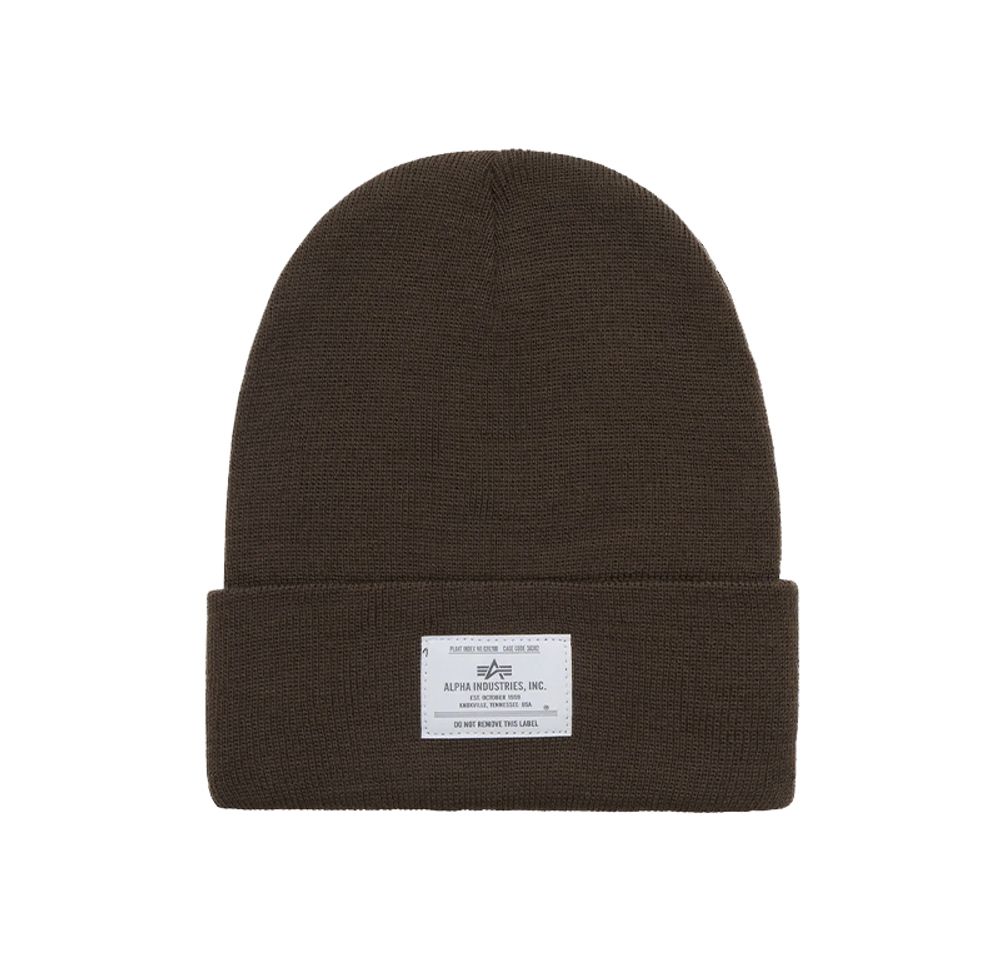 Шапка Alpha Industries Essential Beanie Коричневая