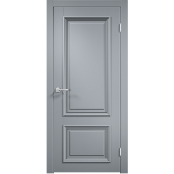 Фото межкомнатной двери эмаль Дверцов Болонья цвет серый RAL 7047 глухая