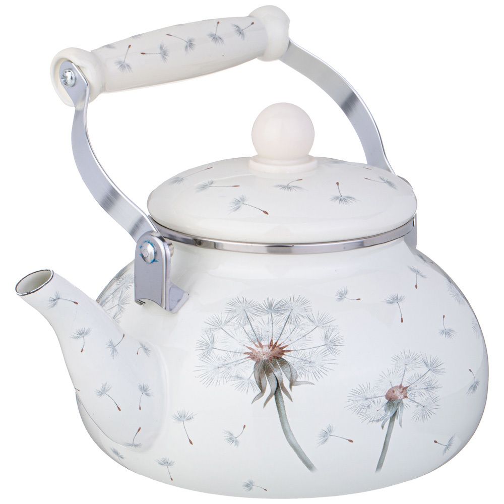 ЧАЙНИК AGNESS ЭМАЛИРОВАННЫЙ СЕРИЯ "DANDELION", 2,3 Л