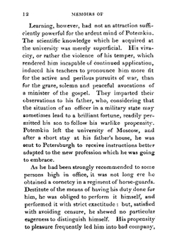 Memoirs of prince Potemkin | G.A. Potemkin