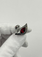 Брошь пин Лебедь Swarovski