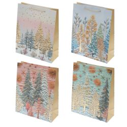 GAEM Пакет подарочный (бумага 210г/м2, блок 12шт), L26 W10 H32 см, 4в.