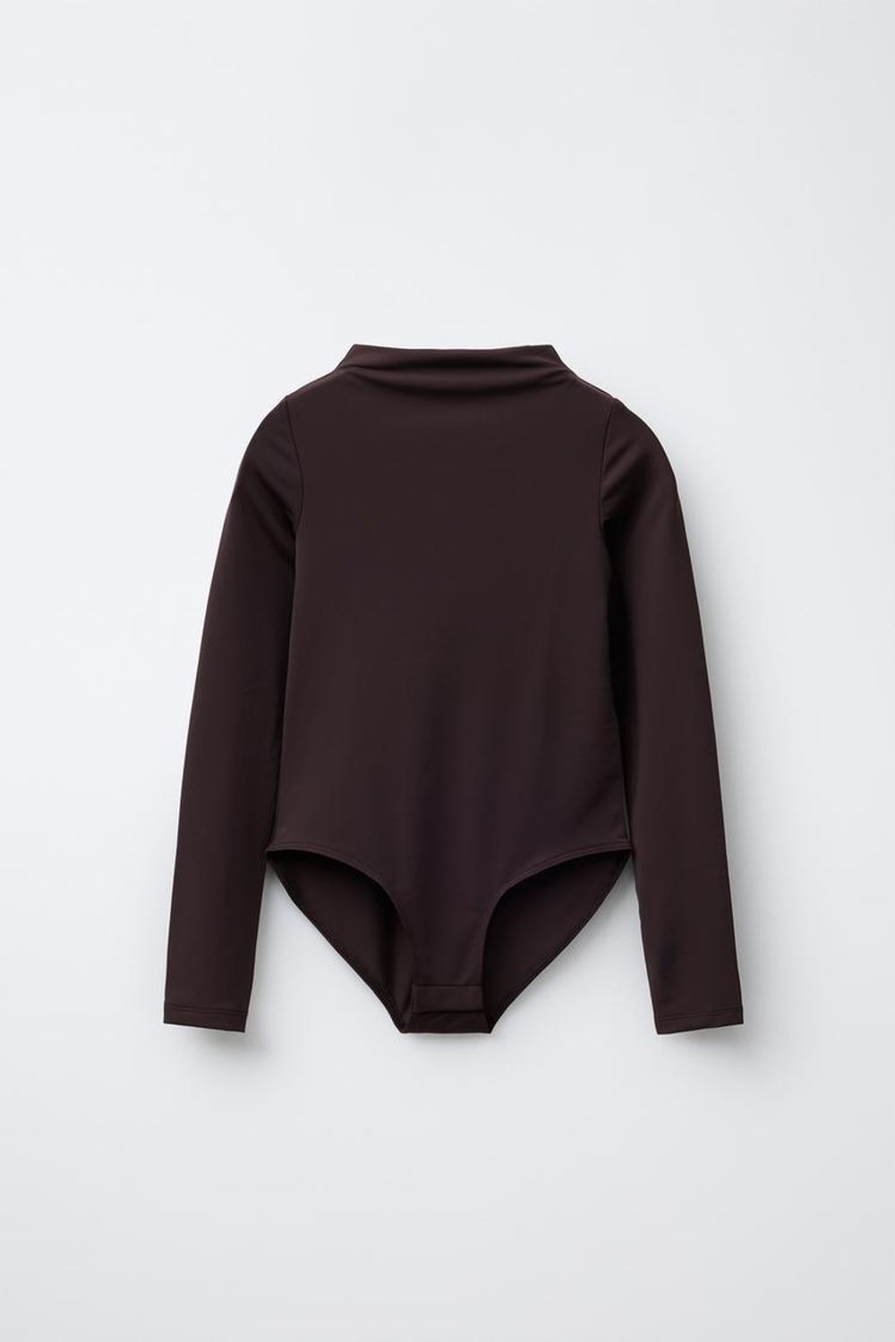 ZARA БОДИ С ВОРОТНИКОМ-СТОЙКОЙ, КОРИЧНЕВЫЙ