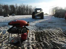 Портативный газовый гриль O-Grill 900MT bicolor black-green + адаптер А, 1 горелка