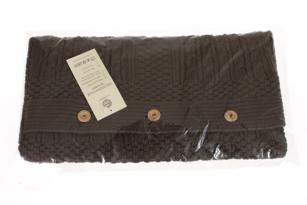 Элитная наволочка декоративная Imperio 3 коричневая от Luxberry упаковка