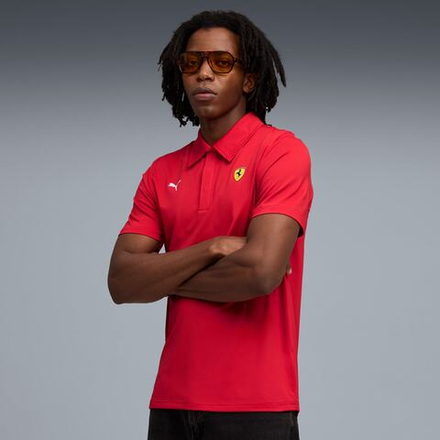 PUMA X SCUDERIA FERRARI МУЖСКАЯ РУБАШКА-ПОЛО ИЗ ТКАНИ CLOUDSPUN , КРАСНЫЙ
