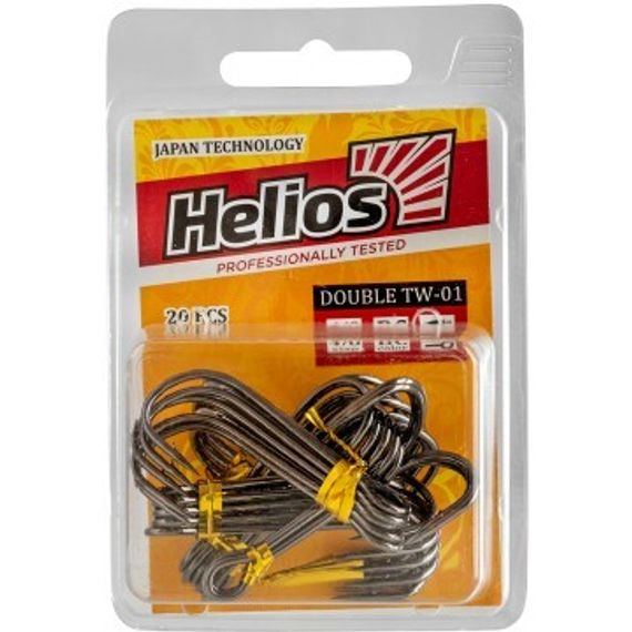 Крючок двойной TW-01 №4 цвет BC (20шт) Helios (HS-TW-01-4)