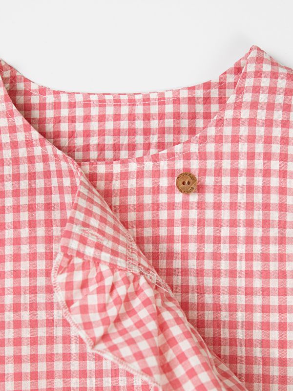 Топ хлопковый с рюшей 