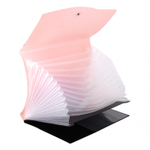 Папка-картотека Alingar, A4, 330х250 мм, на пуговице, пластик, 600 мкм, 13 отделений, папка-планшет, розовый клапан