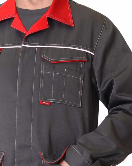 Халат "Сириус-Флорида" (серый/красный)