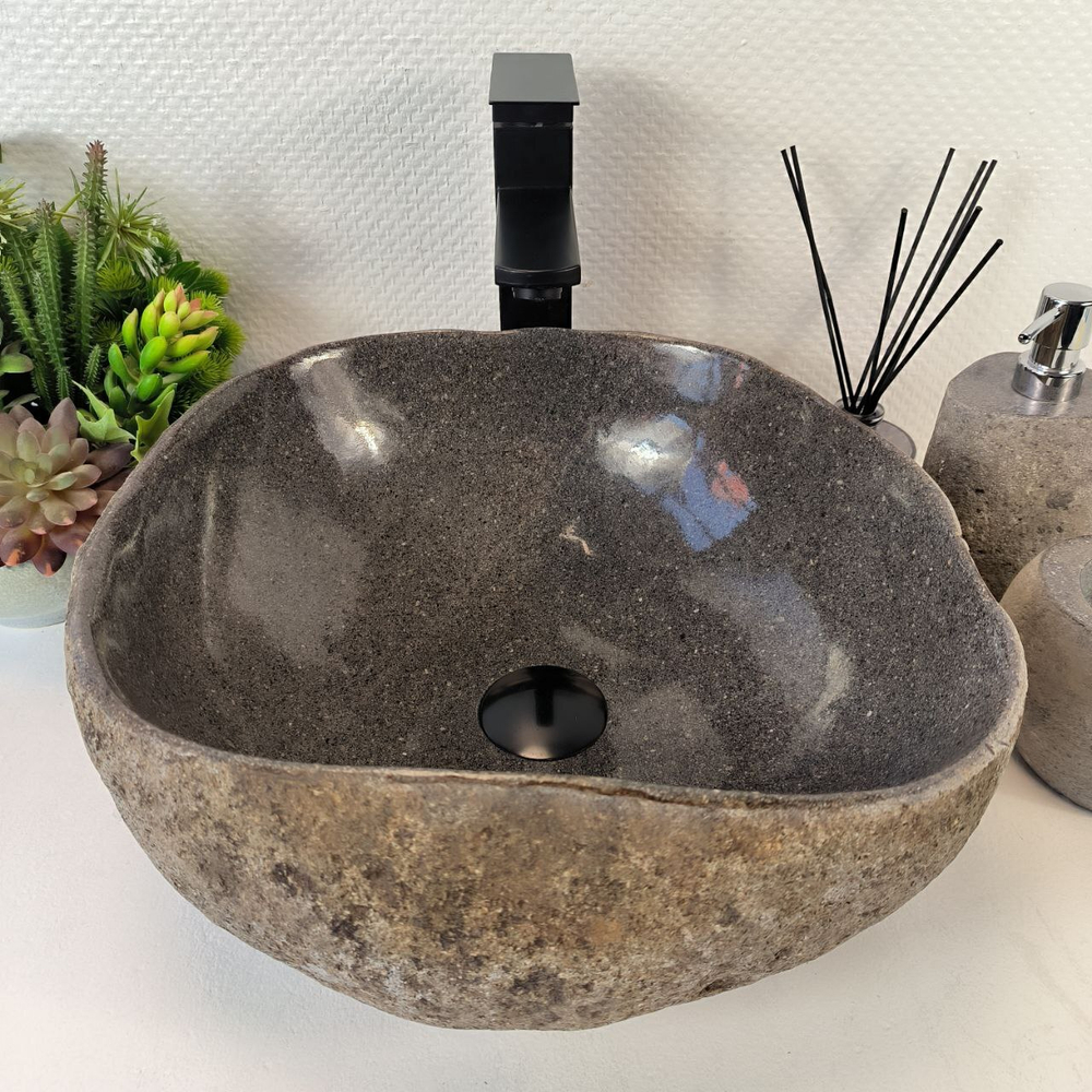 Раковина из речного камня RS-65365 38*38*15 0856