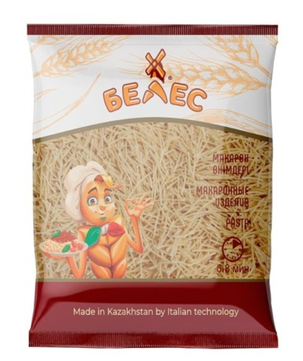 Макароны "Белес" Вермишель мелкая 900г. Казахстан