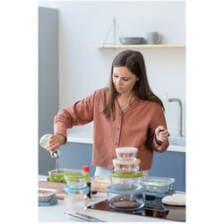 Контейнер для запекания, хранения и переноски продуктов в чехле, 1050 мл, бежевый