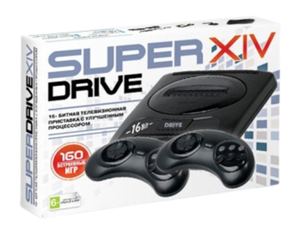 Игровая приставка 16gamebit Super Drive 14 (160 встроенных игр, 2 джойстика, AV кабель)