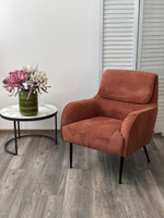 Кресло М-City DISAUR Магда (Magda) Cato-08 Коричневый, ткань, Черный каркас