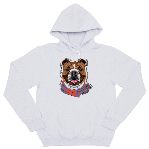 Толстовка "Английский бульдог любит тебя больше себя"