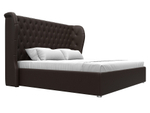 Кровать интерьерная Далия 200, Коричневый, Экокожа, 108365